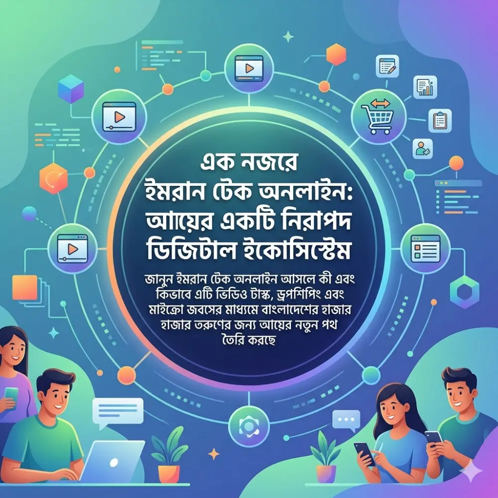 এক নজরে ইমরান টেক অনলাইন: আপনার আয়ের একটি নিরাপদ ডিজিটাল ইকোসিস্টেম